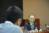 写真：県政記者クラブ合同知事インタビュー