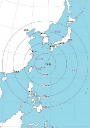 地図：那覇市と周辺の国