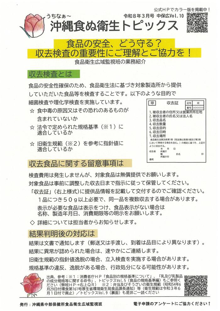 うちなぁ～食ぬ衛生トピックス中保広Vol.10