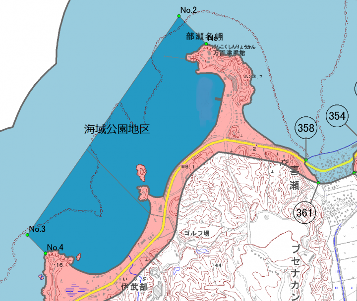 イラスト：海域公園地区の範囲