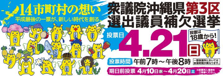 イラスト：衆議院沖縄県第3区選出議員補欠選挙