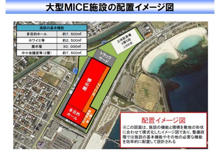 写真：大型MICE施設の配置イメージ図