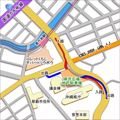 イラスト：地下駐車場出入口