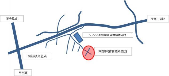 地図：南部林業事務所苗畑