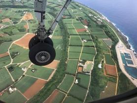 写真：北大東島の空から