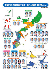 選挙区別 沖縄県議会議員一覧チラシ(表面)