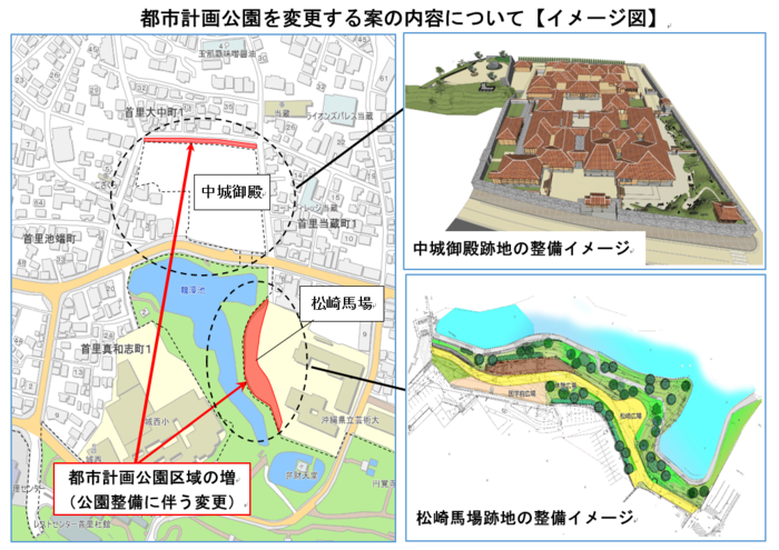 都市計画公園を変更する案のイメージ掲示