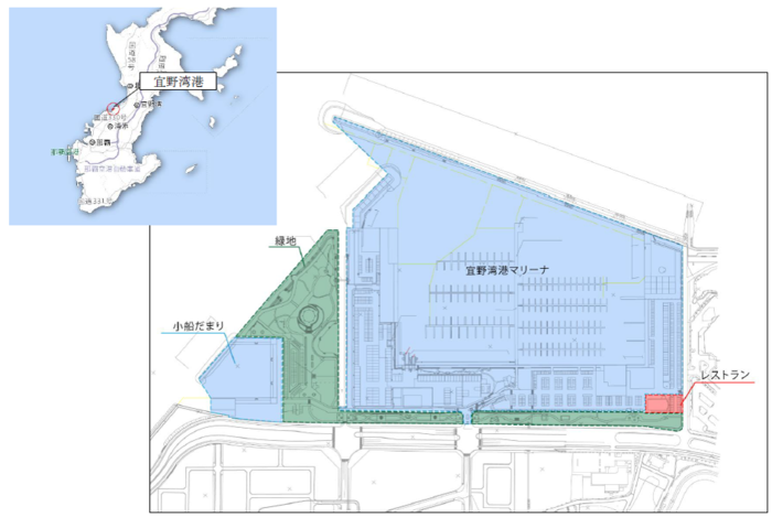 宜野湾港対象範囲を示している。