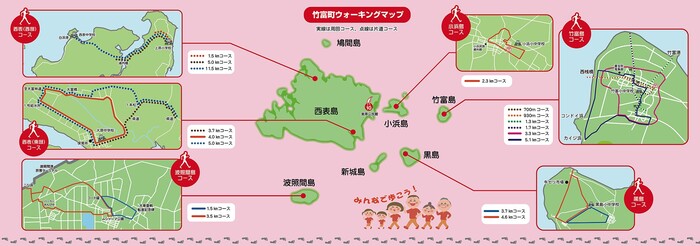 竹富町のウォーキングマップ
